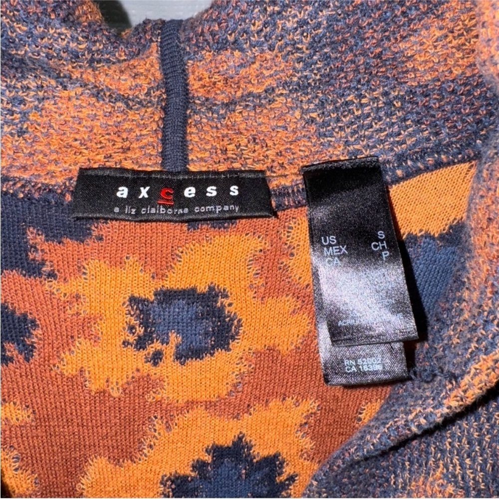 Axcess Orange and Black Floral Cardigan - Picture 3 of 4